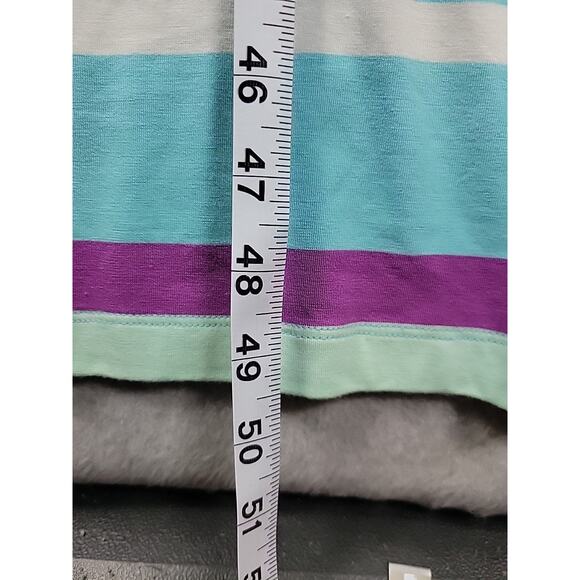 Columbia PFG Omni Wick Blue Striped Maxi Tank Dress Women's Large Stretch - Picture 8 of 11